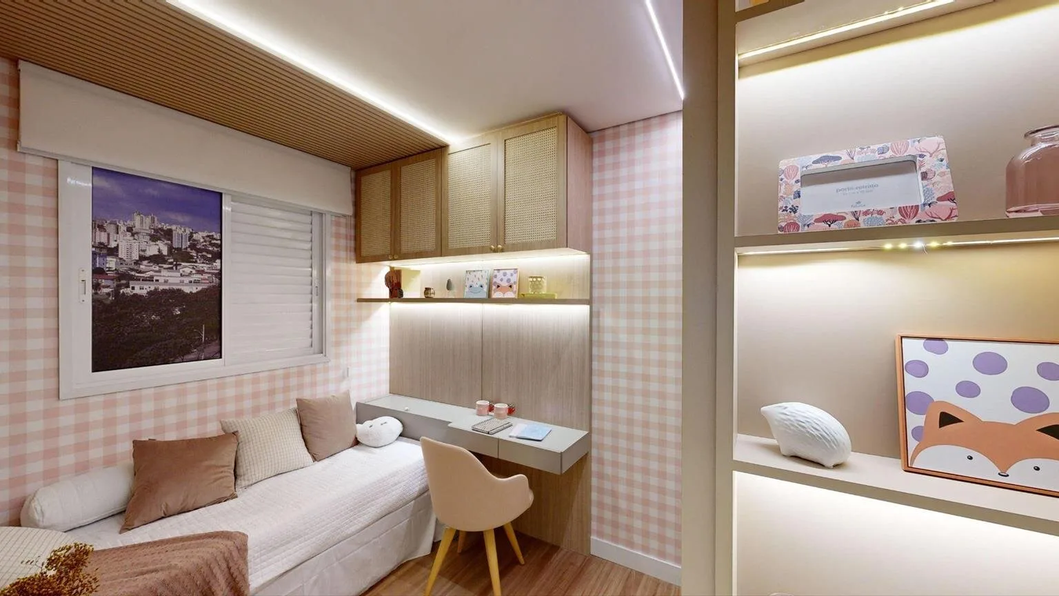Quarto do apartamento decorado de 2 quartos do Casa Sintra