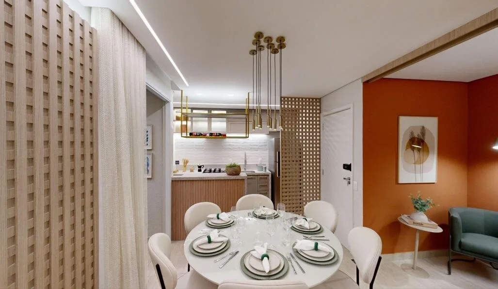 Sala de jantar do apartamento decorado de 2 quartos do Casa Sintra
